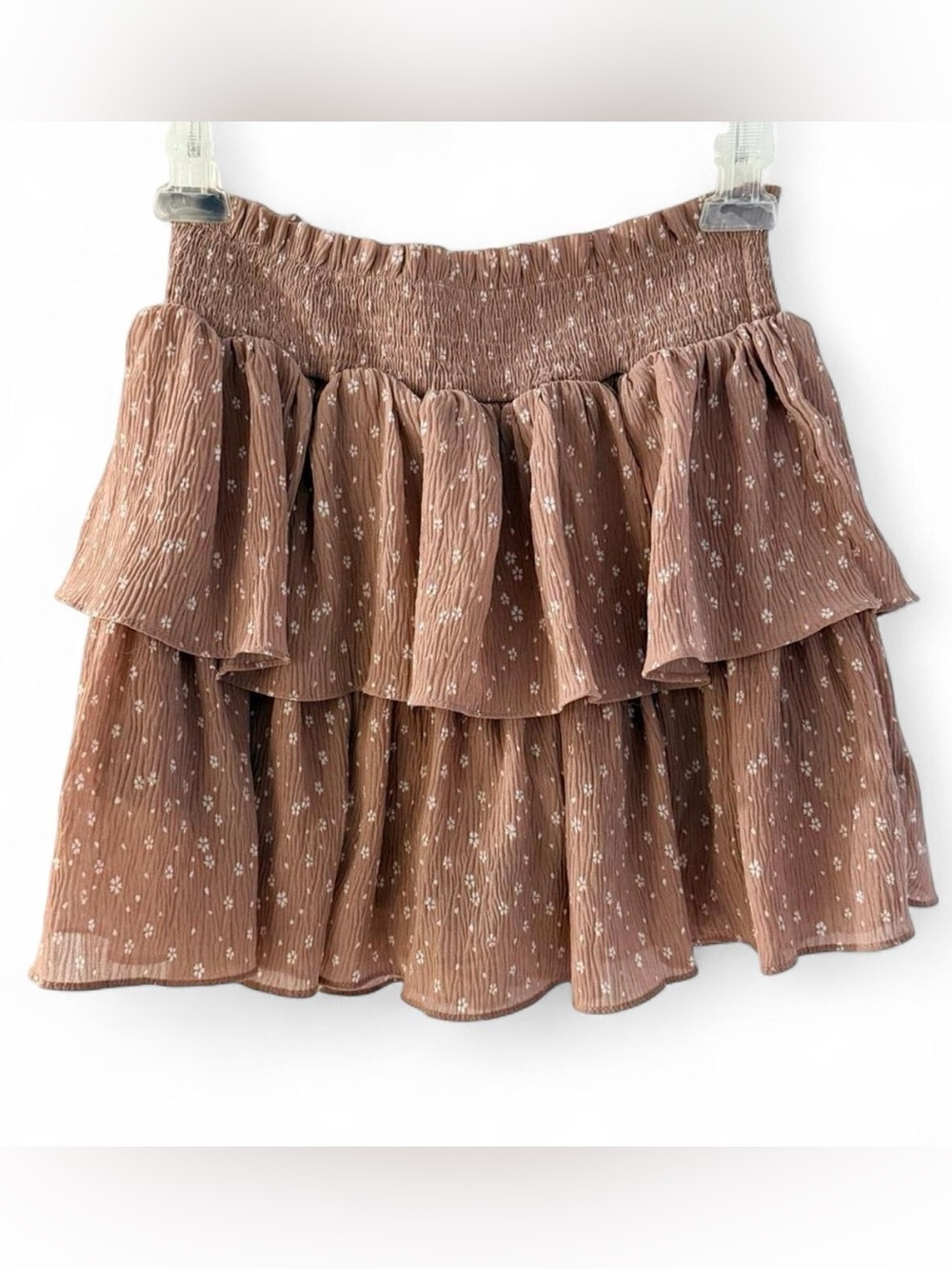 Floral ruffled skirt with attached shorts size s